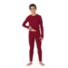 Cuddl Duds Boys Heavyweight Fleece Lined 2 Piece Thermal Underwear Set  Long Sleeve Shirt & Leggings Base Layer for Cold Weather  Winter Clothing Long Johns Lounge Sets for Kids, Red, S view 2