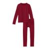 Cuddl Duds Boys Heavyweight Fleece Lined 2 Piece Thermal Underwear Set  Long Sleeve Shirt & Leggings Base Layer for Cold Weather  Winter Clothing Long Johns Lounge Sets for Kids, Red, S view 4