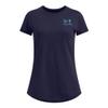 Under Armour Girls' Freedom Flag T-Shirt, (410) Midnight Navy / / Sky Blue, X-Small view 1
