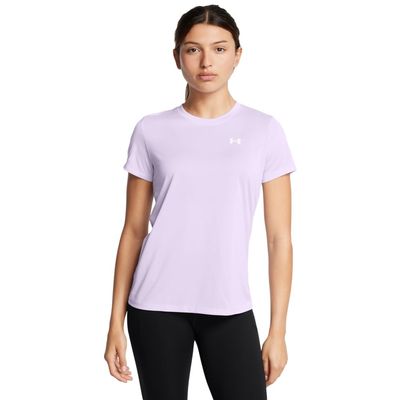 Under Armour Womens Tech Short Sleeve Crew, (535) Salt Purple / / White, X-Small