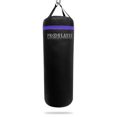 Proslayer 100lb Boxing MMA Heavy Punching Bag UNFILLED Black/Purple - Made in USA
