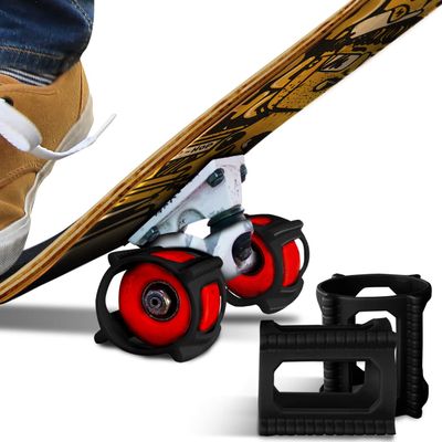 Skateboard Wheels Accessories for Learning Tricks Fast - Cool Stocking Stuffers for Teens Gift Ideas. Coolest 2024 Men Patinetas (Black)