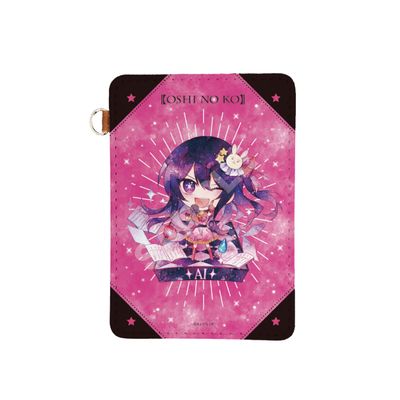 [Children of Oshi] Character Art Eye Leather Pass Case 01