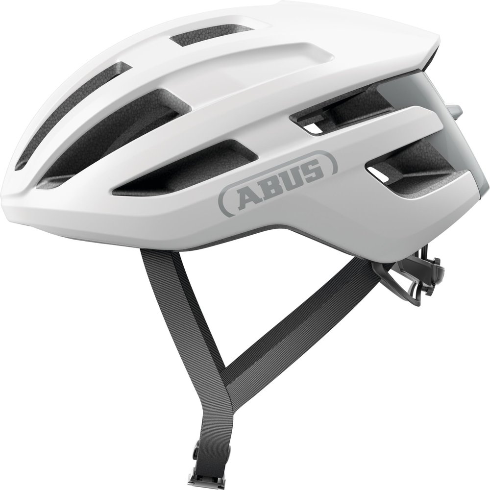ABUS PowerDome Adult Bike Helmet - Bicycle Safety Certified for Road & Gravel, Aerodynamic Profile, Men & Women (White, Small)