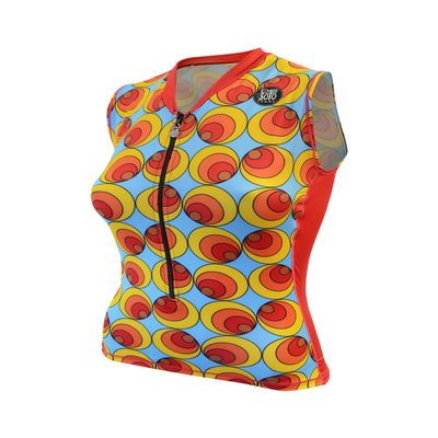 De Soto Sport Femme Skin Cooler Sleeveless Tri Top - WHSC (Color Circles, Large)