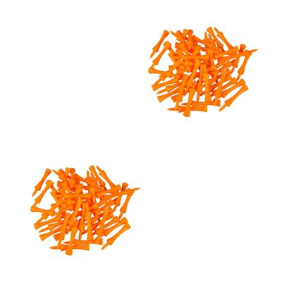 Sosoport 2sets Orange 70mm Castle Golf Tees Help Teeing Your Ball Style 50pcs*2
