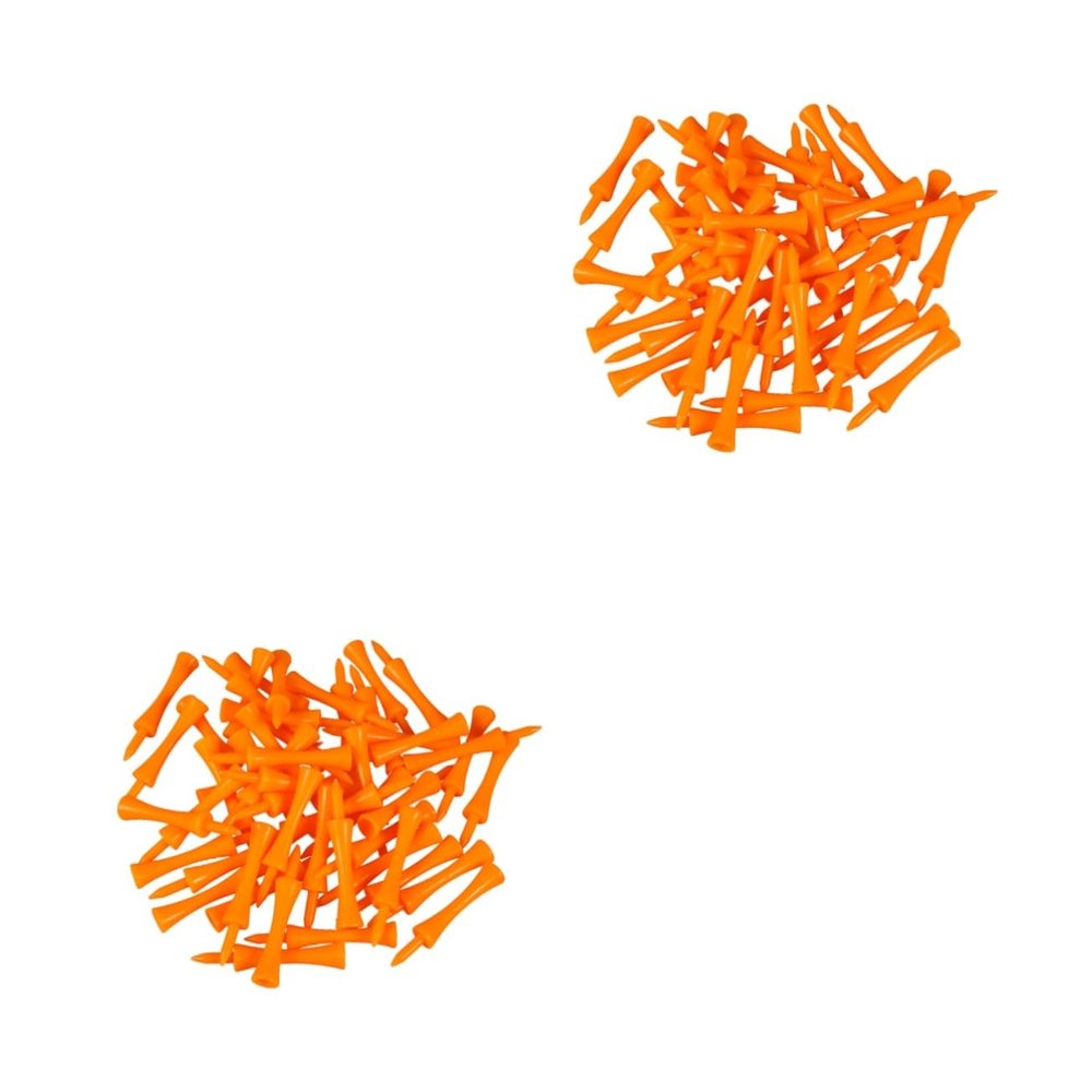 Sosoport 2sets Orange 70mm Castle Golf Tees Help Teeing Your Ball Style 50pcs*2