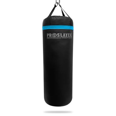 Proslayer 100lb Boxing MMA Heavy Punching Bag UNFILLED Black/Light Blue - Made in USA