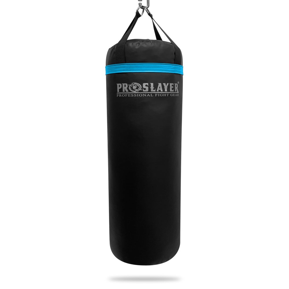 Proslayer 100lb Boxing MMA Heavy Punching Bag UNFILLED Black/Light Blue - Made in USA