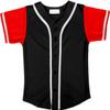 DIGITMON Kids Baseball Jersey Button Down Premium Hip Hop T Shirts Uniform BLACKREDWHITE 6-Month Infants view 2