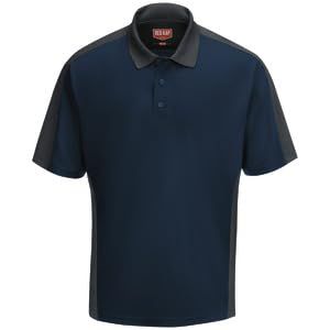 Red Kap SK54NC-SS-3XL M Ss Color Block Polo-Nv/Ch SS 3XL