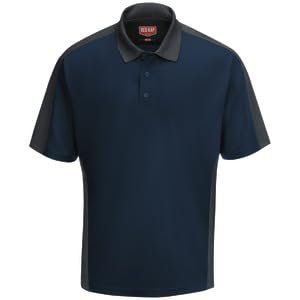 Red Kap SK54NC-SS-3XL M Ss Color Block Polo-Nv/Ch SS 3XL