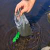 Cnoc Outdoors VectoX Extra Durable Water Collection and Filtration Bag 2L Green - 42mm Wide Neck - Wide Opening for Water Collection - Lightweight and Compact - Tethered Cap and Slider view 2