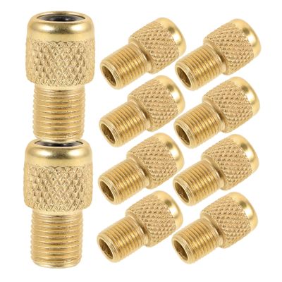 10 Pcs Pump Adapter SMA Main Tool to Schrader Adapter French Pump Schrader to Adapter French Tire Alloy Cap