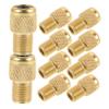 10 Pcs Pump Adapter SMA Main Tool to Schrader Adapter French Pump Schrader to Adapter French Tire Alloy Cap