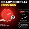 Kickit Inferno LED Soccer Tennis Game Set, Portable 6.5' Wide x 2' High Net & Soft Lightweight Ball, Play at Night Outdoors, Indoors, Backyard, Beach, Complete Skills Training & Travel Friendly view 2
