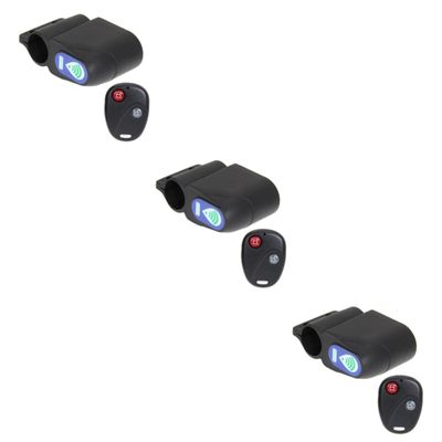 FAVOMOTO 3pcs Bike Security Alarm Design Easy Installation Low Power Consumption and Keyless Code Access -theft Alarm for Motorcycles and Scooters Black