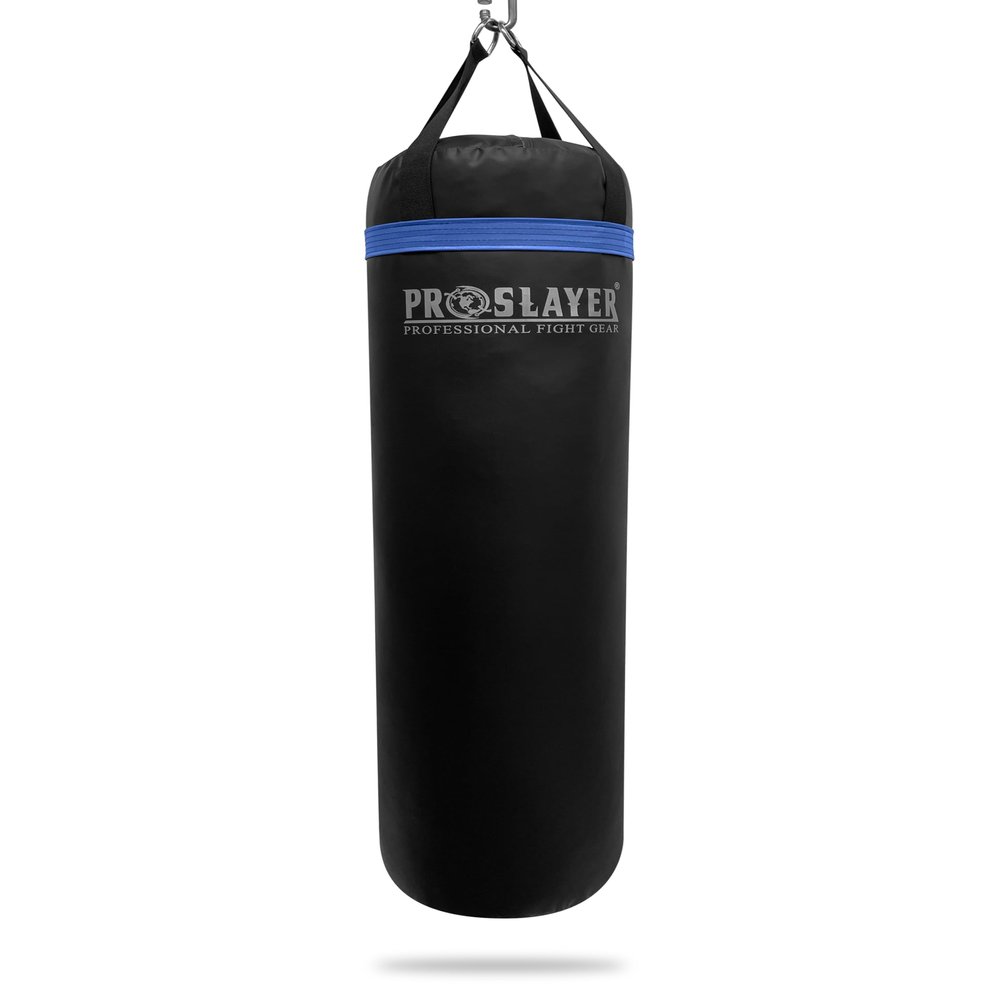 Proslayer 100lb Boxing MMA Heavy Punching Bag UNFILLED Black/Blue - Made in USA