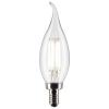 Satco S21841 4 Watt CA10 LED Bulb, Clear, Candelabra Base, 3000K, 350 Lumens, 120 Volt, 2-Pack view 1