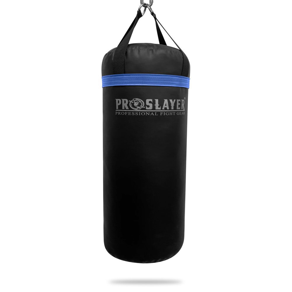 Proslayer 80lb Boxing MMA Heavy Punching Bag UNFILLED Black/Blue - Made in USA