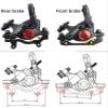 Akantor Mountain Bike Disc Brakes Set Mountain Bike Double Piston Line Pulling Disc Brakes Caliper, with A Pair of Aluminum Alloy Brake Levers/2pcs 160MM Rotor and A Set of Universal Brake Cable Kit. view 2