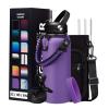 DIGJUPER 128oz Insulated Flask Water Bottle and 32 oz Metal Water Bottles with Sleeve Strap, Big Water Jug with Straw & Spout Lid, Gym Camping Gallon Thermo Jug w/Paracord Handle, protective Boot view 3