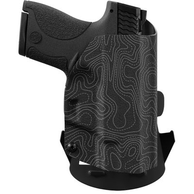 We The People Holsters - Gray Topographic Map - Right Hand - OWB Holster Compatible with Smith & Wesson M&P 9C/40C / M2.0 3.5"/3.6" Compact w/Streamlight TLR-8/8A Light RDS