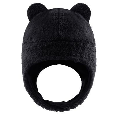 Bear Baby Winter Hat Toddler Earflap Beanie Unisex Infant Snow Cap Warm Fleece Kids Trapper Hats for Girls Boys 0-36M(Black,M)
