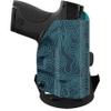 We The People Holsters - Aqua Topographic Map - Left Hand - OWB Holster Compatible with Smith & Wesson M&P Shield / M2.0 w/Integrated Crimson Trace Laser/Plus 9mm/.40/30 Super Carry view 1