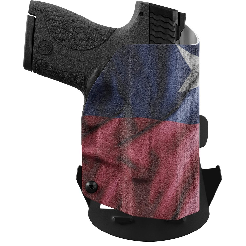 We The People Holsters - Texas Flag - Left Hand - OWB Holster Compatible with Springfield 1911 DS Prodigy 4.25"
