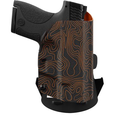 We The People Holsters - Orange Topographic Map - Left Hand - OWB Holster Compatible with Sig Sauer P320 XCarry 9MM/.40SW