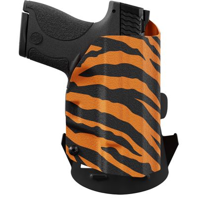 We The People Holsters - Tiger Print - Left Hand - OWB Holster Compatible with Smith & Wesson M&P 9 Shield EZ w/Streamlight TLR-7/7A/8/8A Light