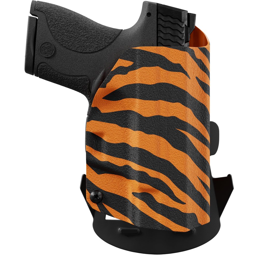 We The People Holsters - Tiger Print - Left Hand - OWB Holster Compatible with Smith & Wesson M&P 9 Shield EZ w/Streamlight TLR-7/7A/8/8A Light