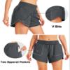ZUTY 5" Athletic Running Shorts for Women with Zipper Pocket High Waisted Quick Dry Workout Gym Shorts with no Liner Dark Grey XS view 3