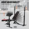 Aceshin Olympic Weight Bench, 900 LBS Adjustable Weight Bench and Squat Rack, Bench Press Set with Leg Extension, Preacher Curl Pad, Workout Bench for Home Gym view 2