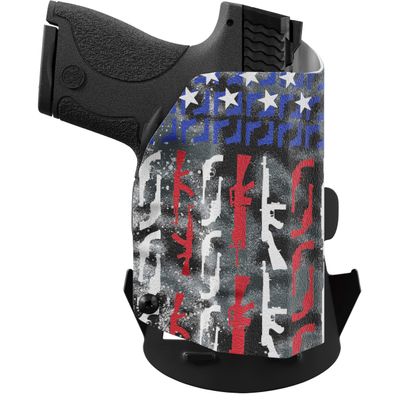 We The People Holsters - Gun Flag - Right Hand - OWB Holster Compatible with Polymer80 P80 Glock 17 22 31 4.49in RDS