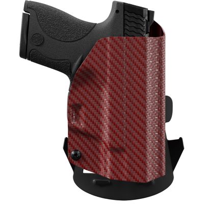 We The People Holsters - Red Carbon Fiber - Left Hand - OWB Holster Compatible with Glock 26 27 28 33 w/Streamlight TLR-6 Light/Laser