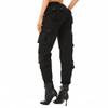 Raroauf Women's Pants Cotton Fleece-Lined Warm Hiking Travel Tactical Military Cargo Capri Pants Womans with Pockets Black US 14 view 1