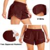 ZUTY 5" Athletic Running Shorts for Women with Zipper Pocket High Waisted Quick Dry Workout Gym Shorts with no Liner Burgundy L view 3