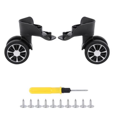 BQLZR Luggage Suitcase Wheels for Travel 360 Degree 3.82 Inches Black 601 Pack of 2