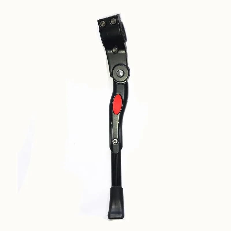 1Pcs Bike Stand Black/White Adjustable Road Bicycle Kickstand Parking Rack Mountain Bike Support Side Kick Stand Foot Brace (Color : Black)