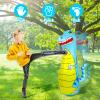 EQARD Punching Bag for Kids 47" Inflatable Dinosaur Bop Bag with Thicker Material Instant Bounce Back with Boxing Gloves Karate Kickboxing Taekwondo Kids Gift for Age 3-9 Girls & Boys (Blue) view 3