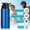 LYDTICK 10 Pack Water Bottles Bulk, 20oz Sports Aluminum Water Bottle with Snap Lids Metal Reusable Water Bottles Leak proof Bottle for Travel Camping Gym Hiking Fishing(Green) view 3