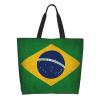 ASYG Cute Brazil Flag Tote Bag for Women and Men Reusable Shoulder Bags for Gym, Shopping, Beach,Travel view 1