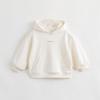 marc & janie Boys Girls Casual Solid Loose Hoodies Long Sleeve Drop Shoulder Sweatshirts Versatile Soft Cotton Tops 231711 Beige Pink view 2