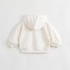marc & janie Boys Girls Casual Solid Loose Hoodies Long Sleeve Drop Shoulder Sweatshirts Versatile Soft Cotton Tops 231711 Beige Pink view 3