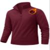 TACVASEN Men's 1/4 Zip Pullover Sweatshirt Golf Winter Fleece Lined Thermal Shirt Lightweight Athletic Sweater Red L view 1