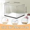 Barydat Clear Hat Display Case 9.6" L x 7.3" W x 9.3" H Acrylic Baseball Cap Holder Stand Transparent Hat Storage Box Dustproof UV Protection with Removable Mirror Base for Football Sports Caps view 2