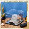 Barydat Clear Hat Display Case 9.6" L x 7.3" W x 9.3" H Acrylic Baseball Cap Holder Stand Transparent Hat Storage Box Dustproof UV Protection with Removable Mirror Base for Football Sports Caps view 4