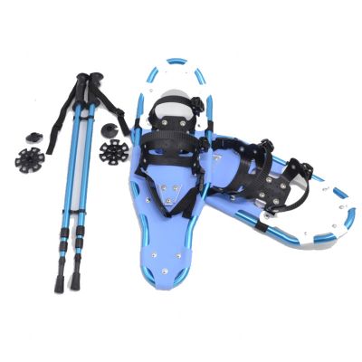 All Terrain Snowshoes, Light Weight Snowshoes Set, Aluminum Rolling Terrain Snowshoes, Heel Lift Riser, for Mountaineering, Hiking
